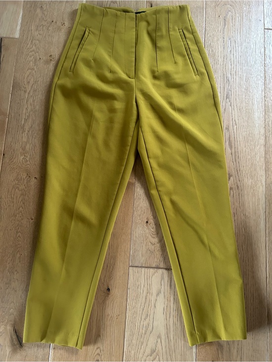 Zara Pants - High-Waist Slim Tapered Men’s Pants - Mustard